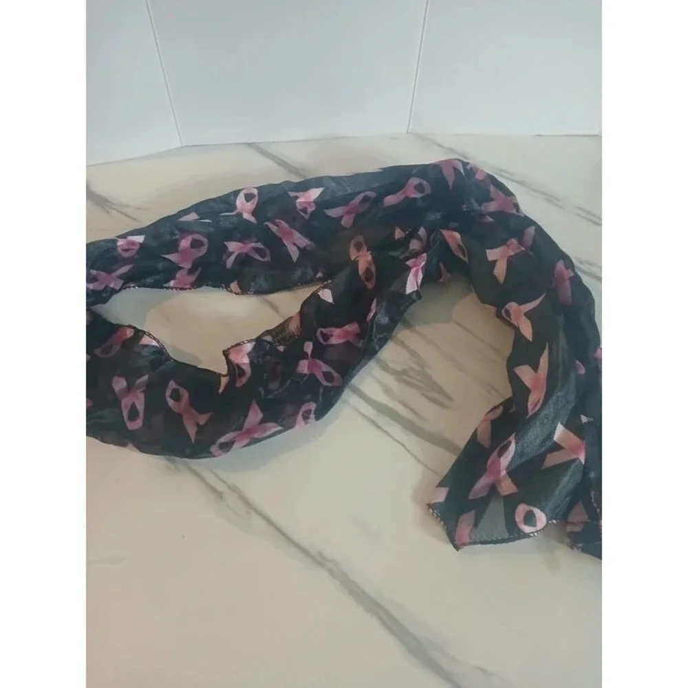 Pink Ribbon Scarf